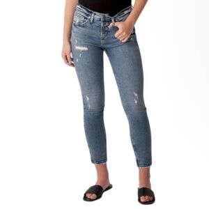 Silver Jeans Beau Mid Rise Girlfriend Jean